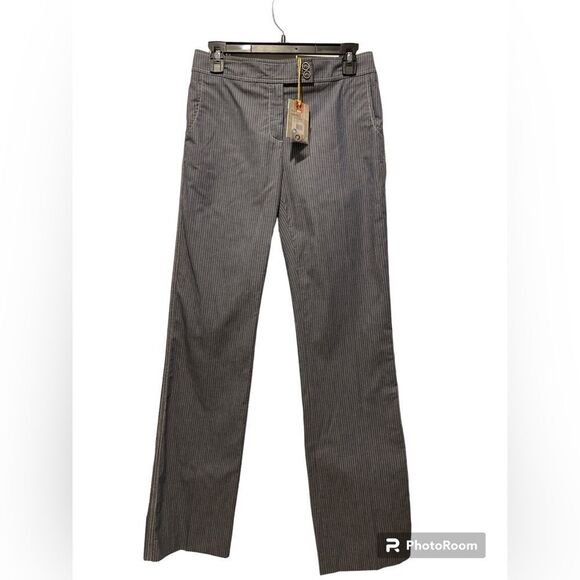 Robert Graham Tess Pinstripe Cotton Pants Blue Grey size 4